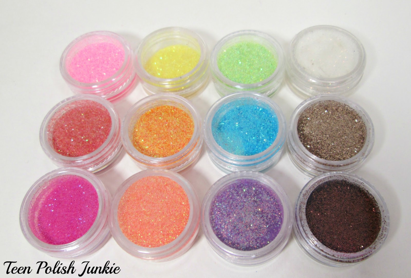 Teen Polish Junkie Born Pretty Store 12 Colors Nail Art Glitter Powder