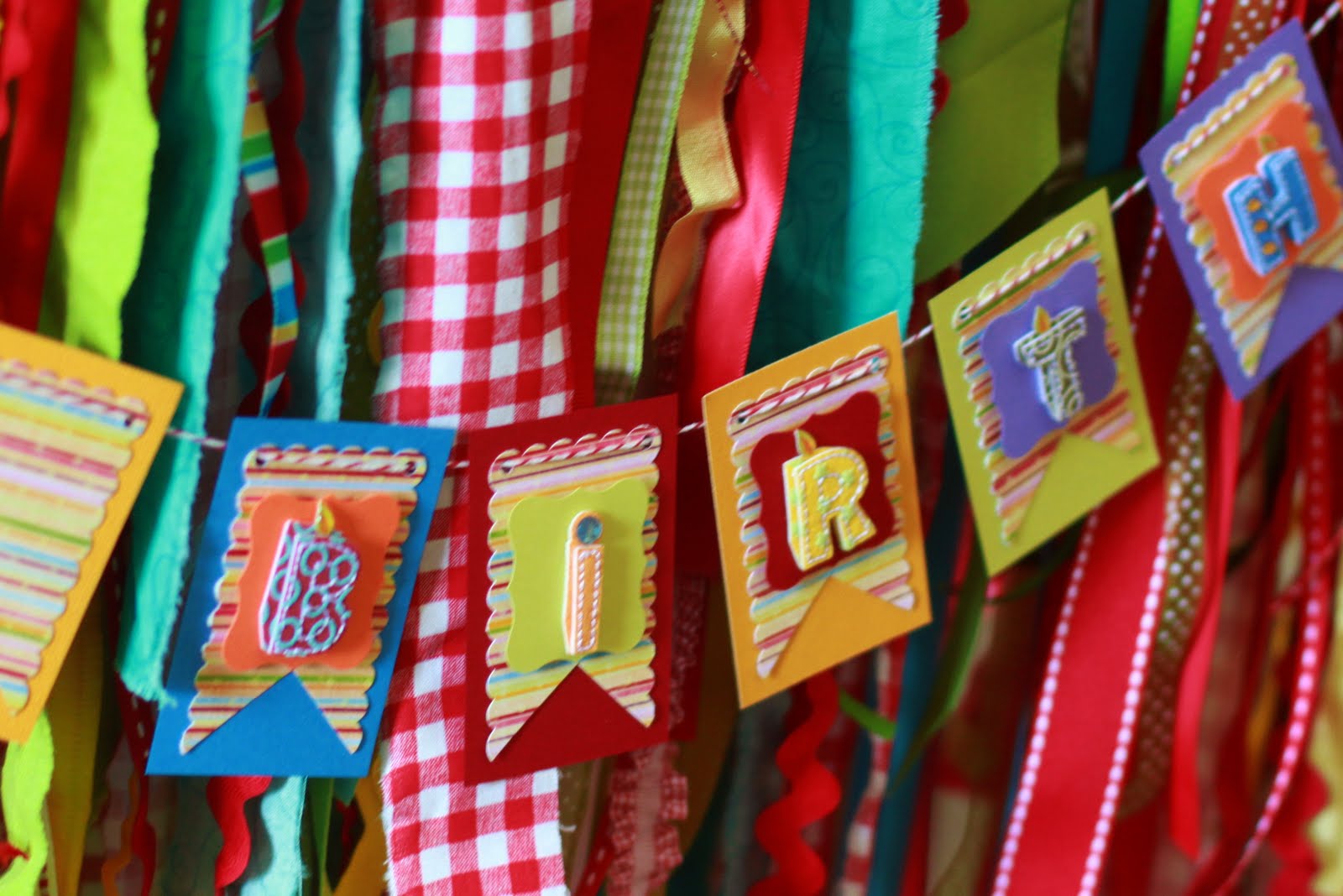 WIP Blog Happy Birthday Banner & Ribbon Garland