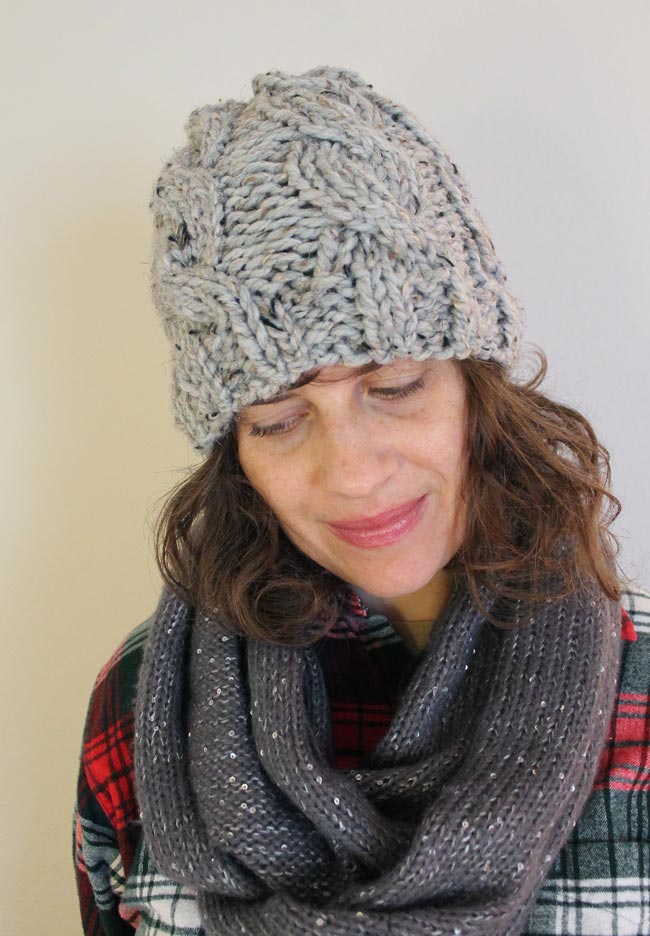 Lula Louise: Chunky Cable Knit Hat with Free Pattern
