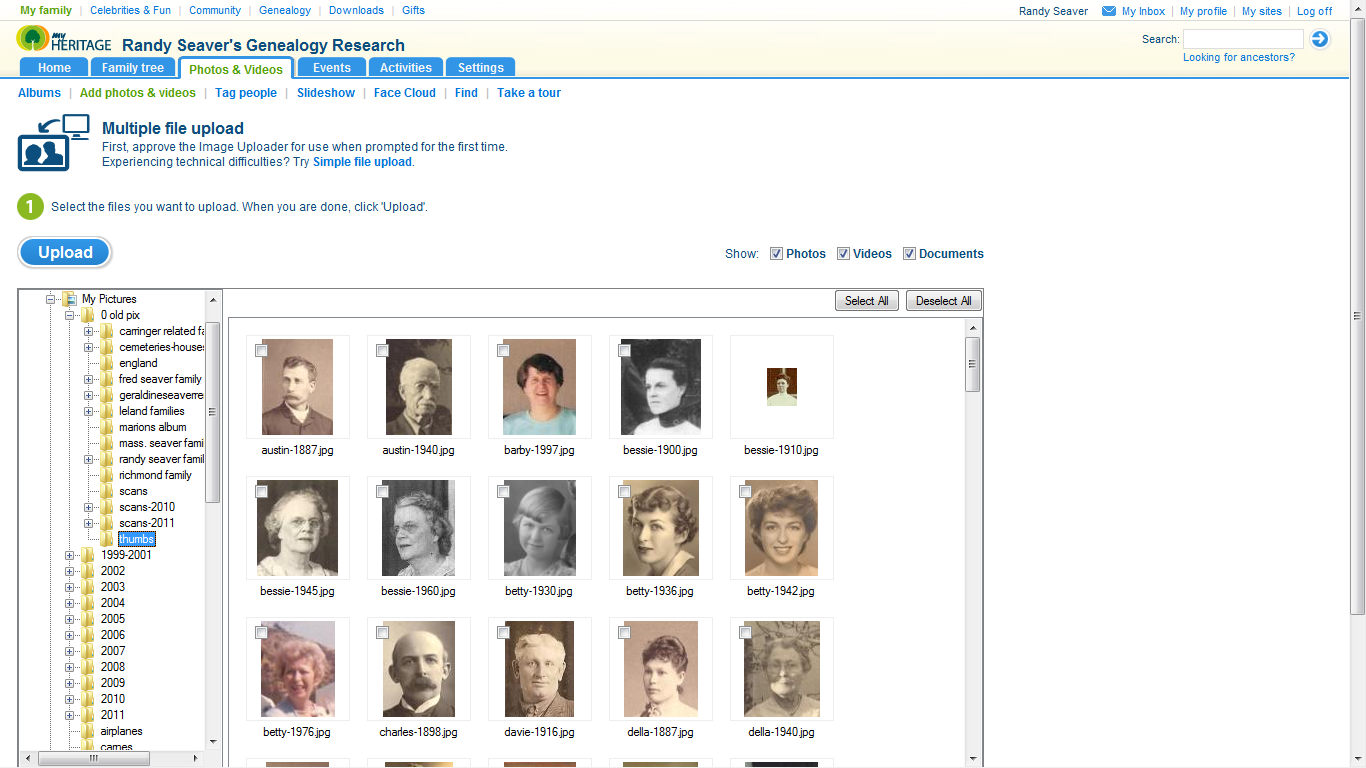 Now I need to tag my photos and attach them to persons in my MyHeritage