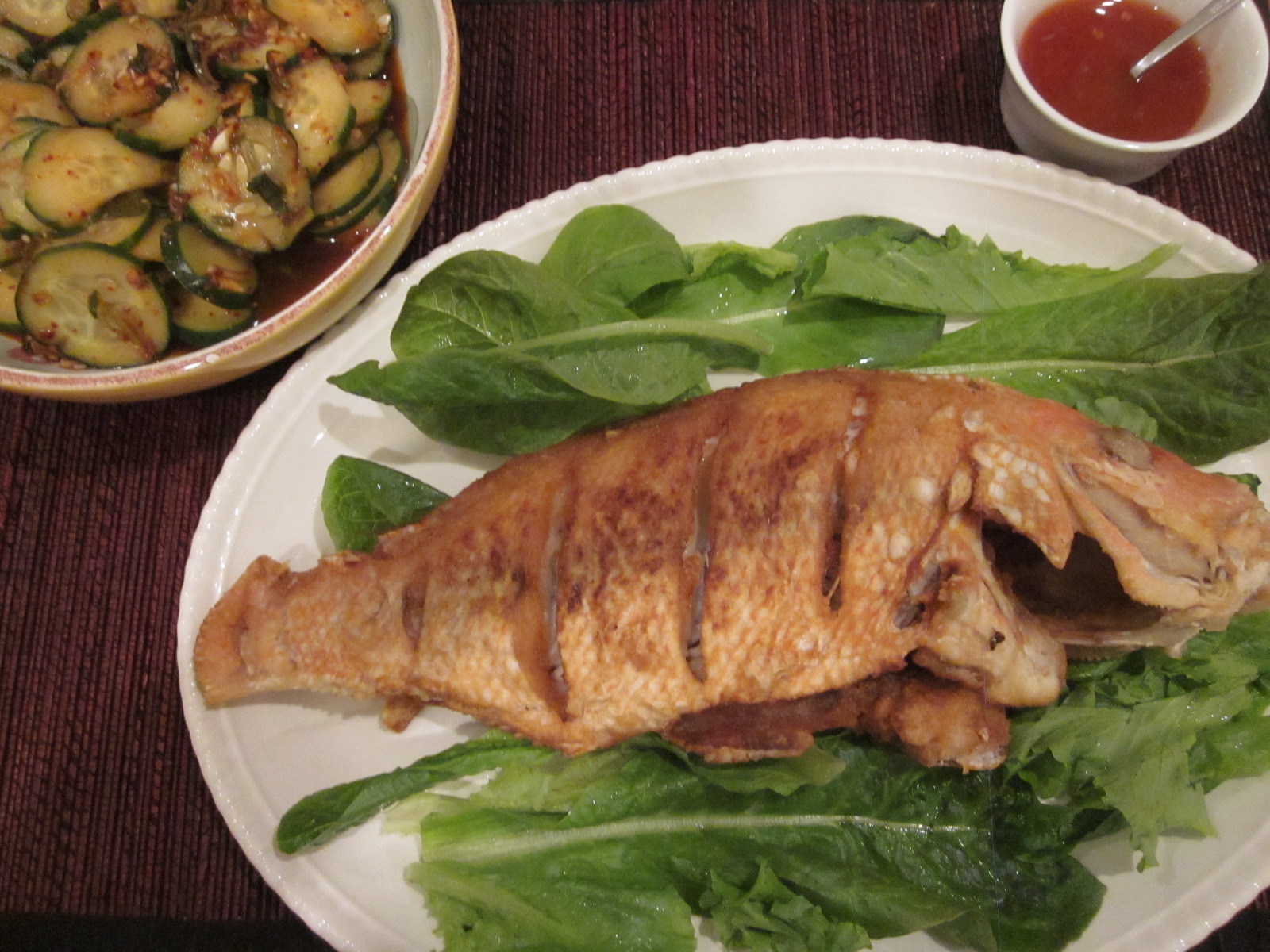 ThaiStyle Whole Fried Red Snapper