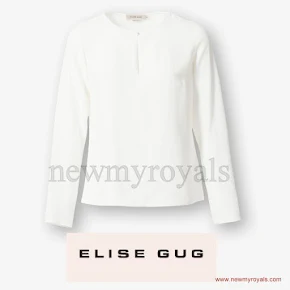 Crown Princess Mary wore ELISE GUG Silk Blouse