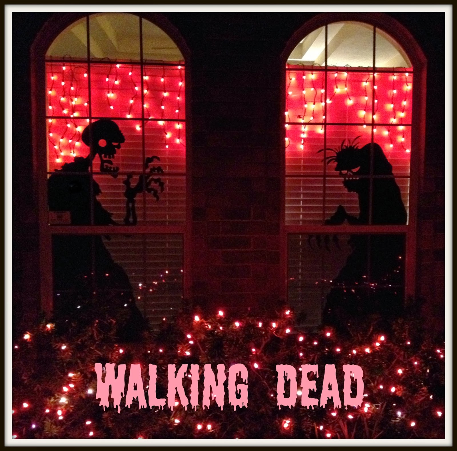 Crafty in Crosby Walking Dead in our Window