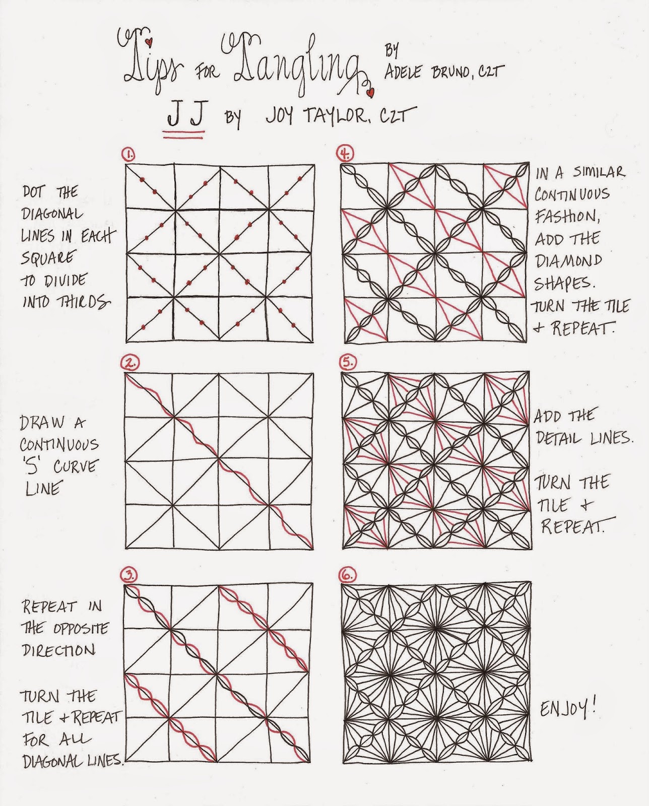 Tickled To Tangle Tips for Tangling JJ