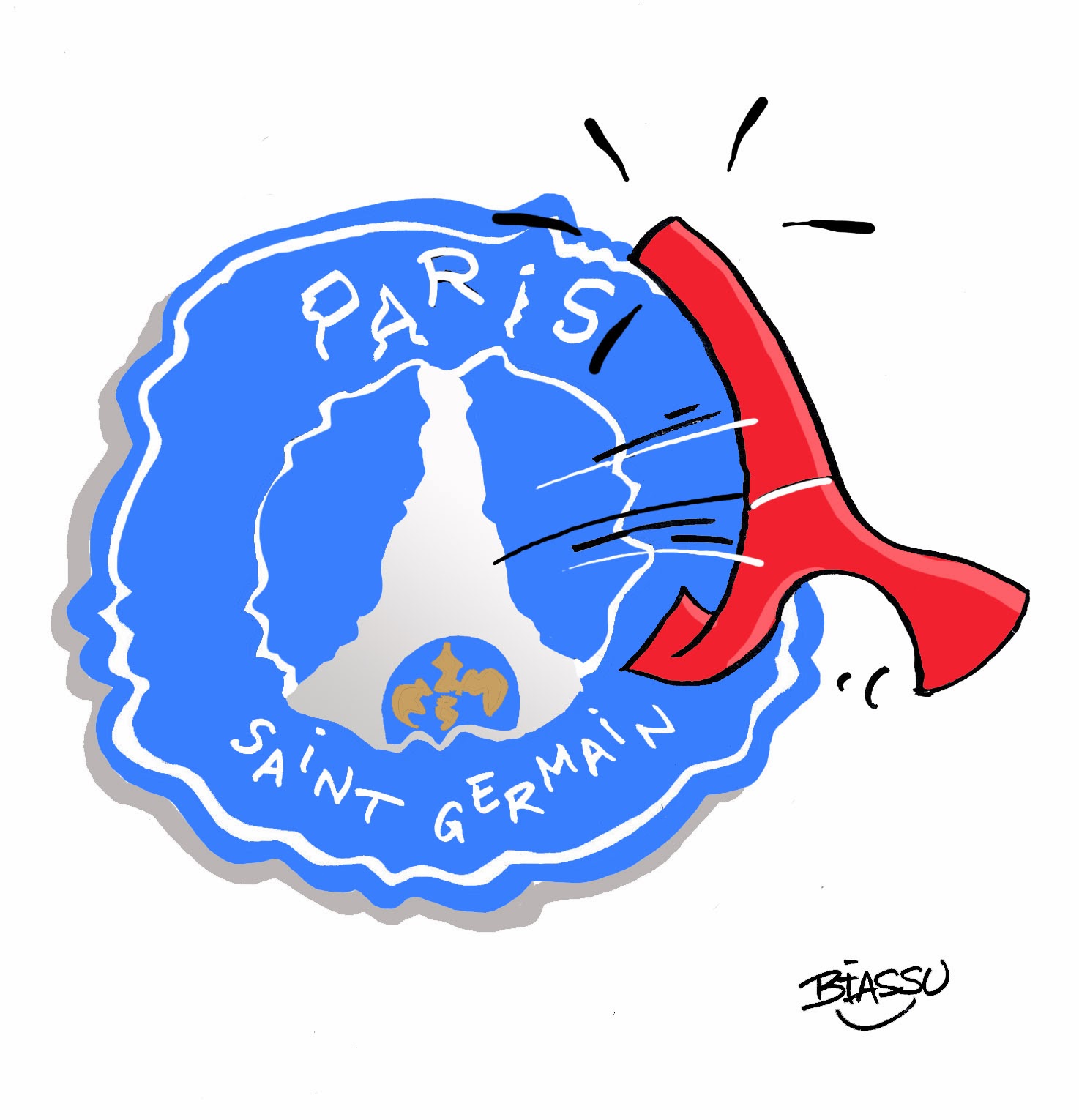 Biassu+humour+PSG+Football+OL