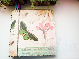 decorar libreta de espiral muelle alambre con bolsa de papel carton