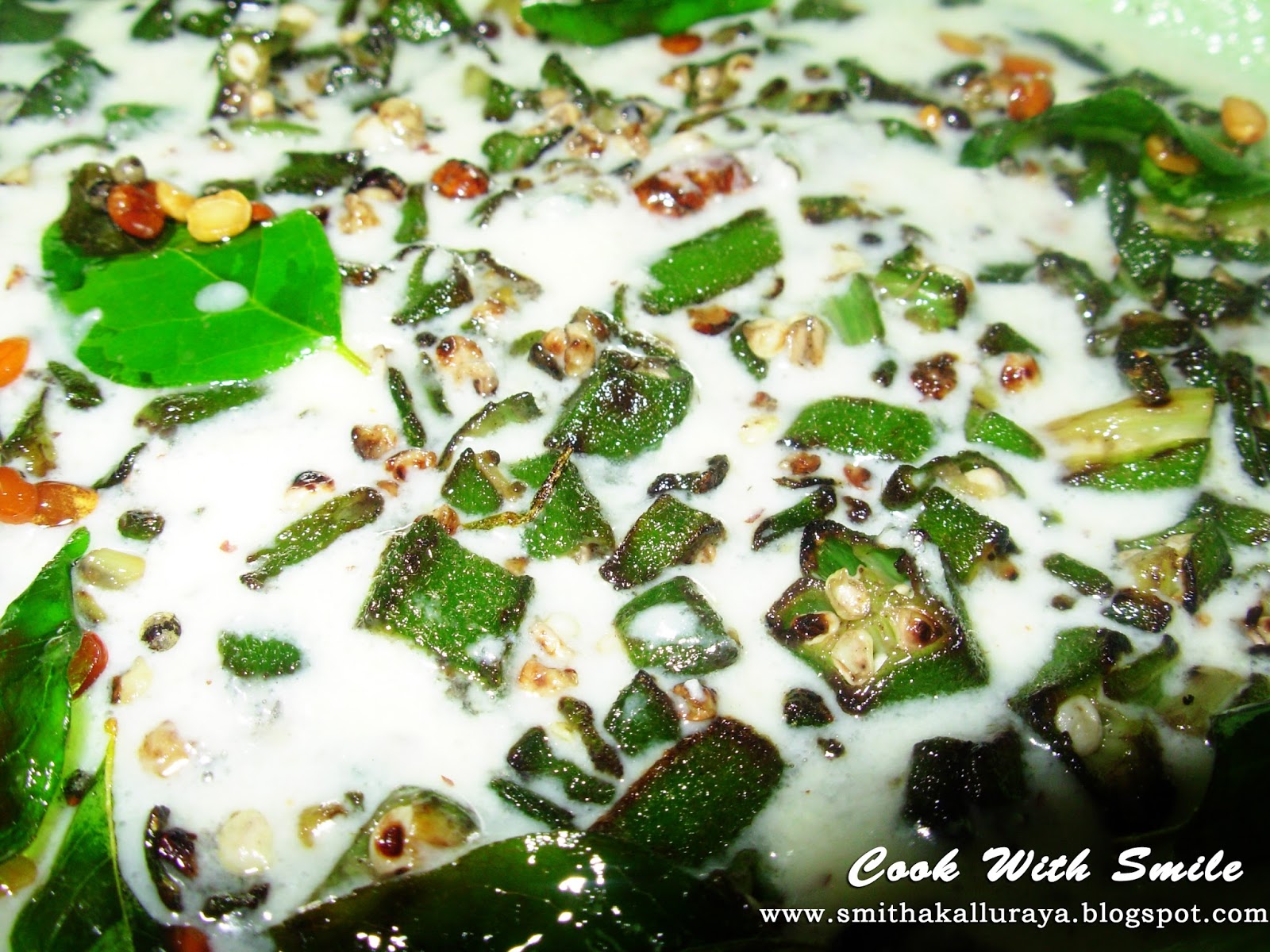 LADY'S FINGER SASIME / BHINDI RAITA / OKRA IN A MUSTARD FLAVOURED