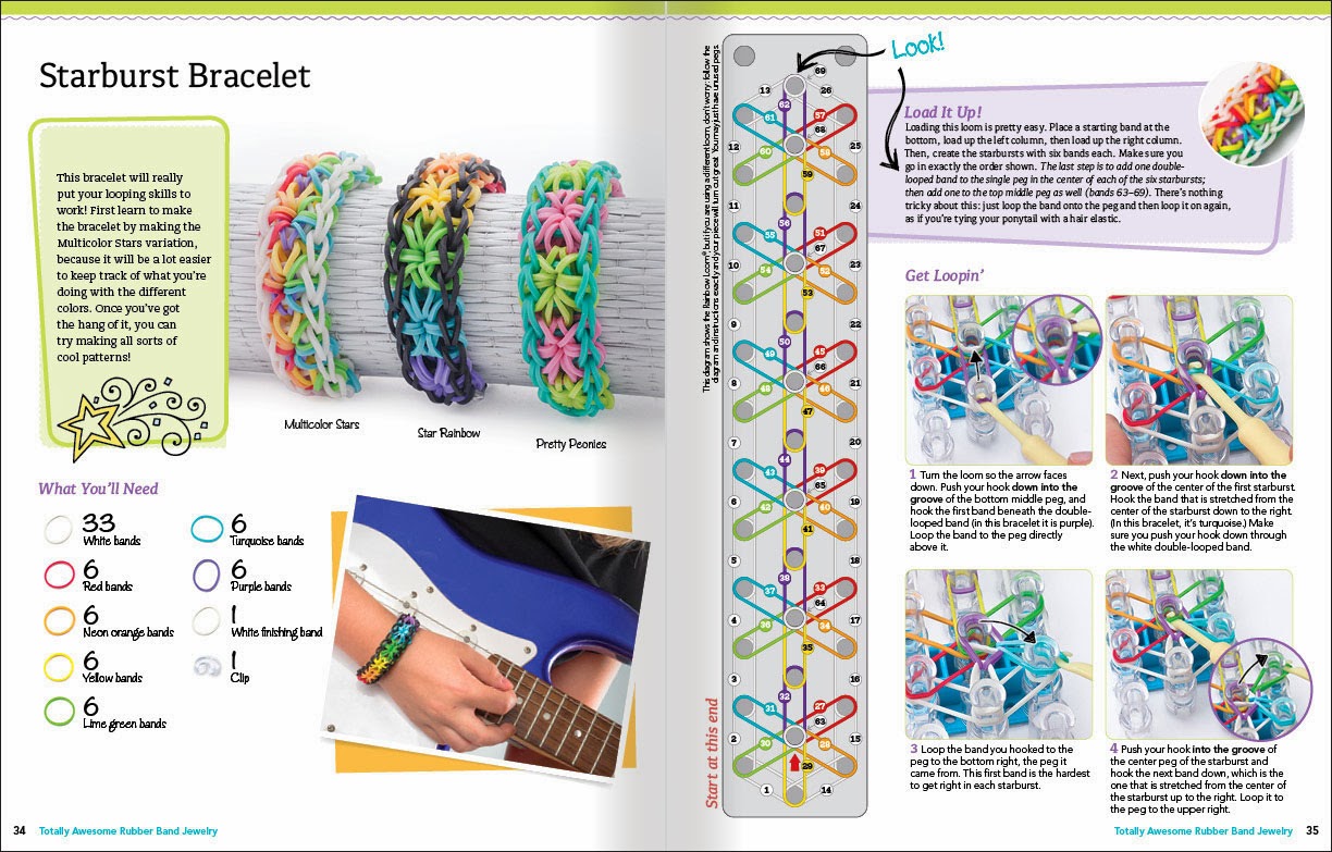 starburst rubber band bracelet directions