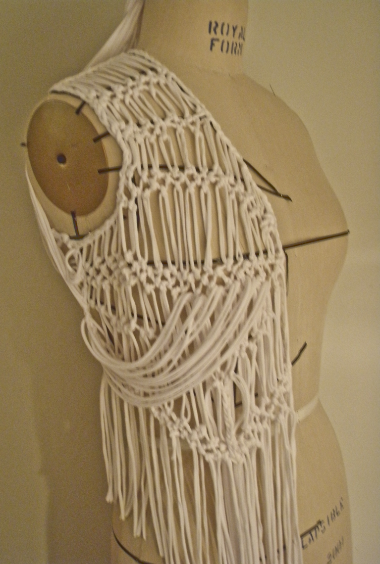 bc project Eye Macrame Vest home studio