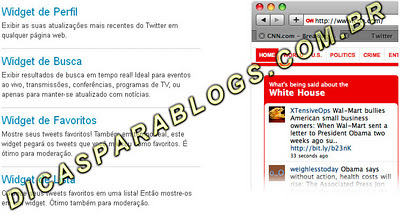 widgets do twitter para blogs