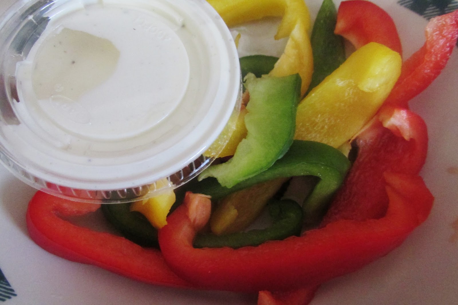 Daisy girl "the doodle artist" Bell Peppers & Ranch.. Yumm!