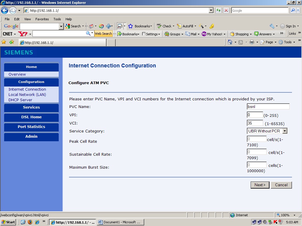Bsnl vpi vci no Bsnl vpi vci no