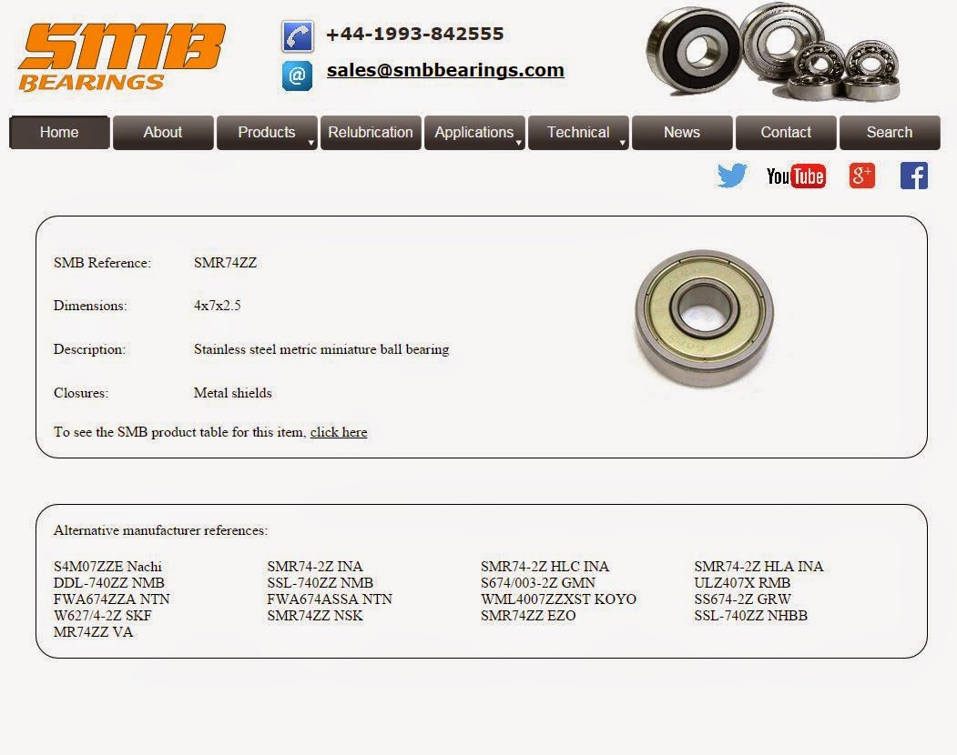 SMB Bearings Ltd Blog SMB Bearings Interchange now live...
