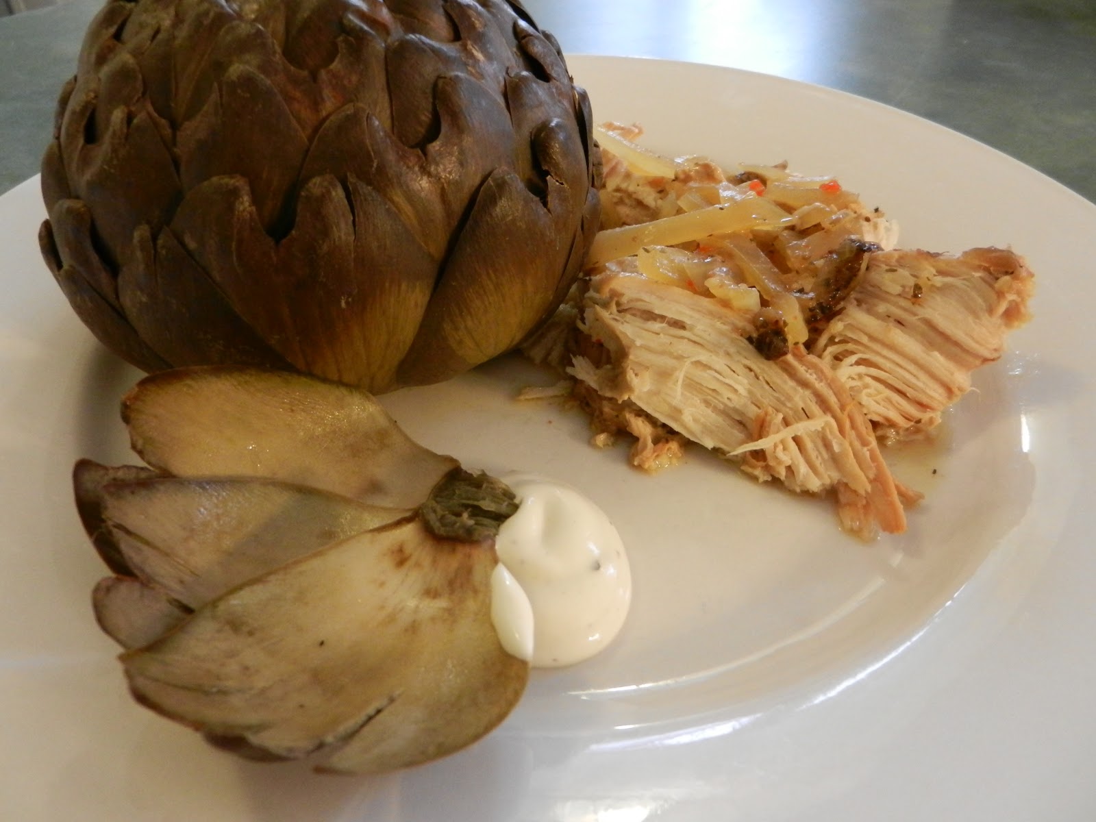 A Busy Mom's Slow Cooker Adventures "Steamed" Artichokes
