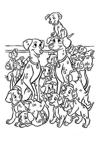 Dalmatian 101 Coloring Pages | Fantasy Coloring Pages