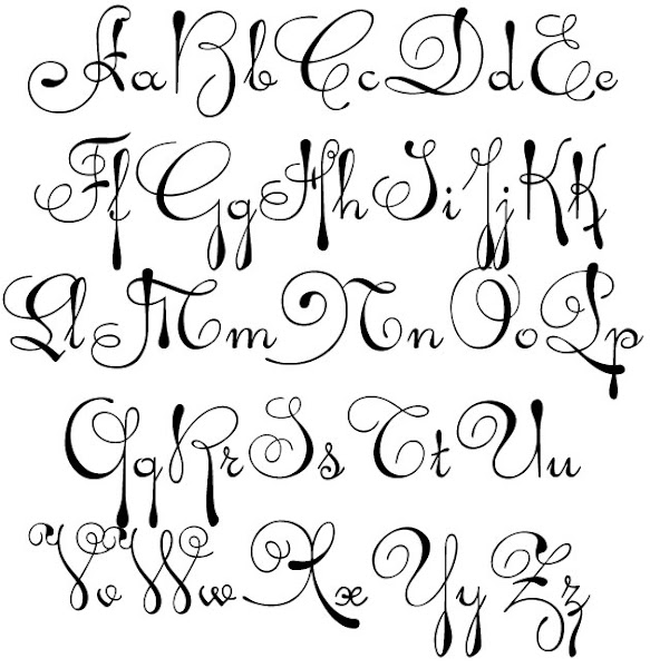 Fancy Cursive Fonts Alphabet Letters