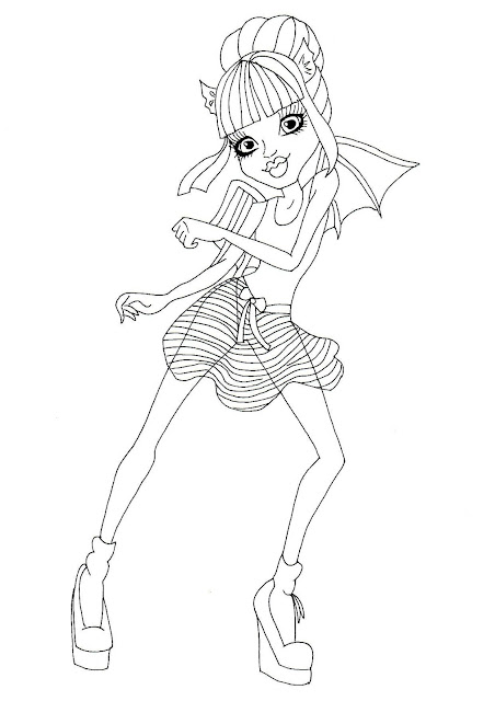 Rochelle Goyle Dance Class Coloring Sheet PLEASE CLICK HERE TO PRINT Free Printable Monster High