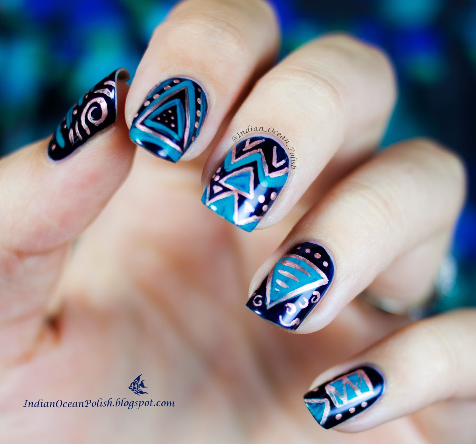 Indian Ocean Polish Triangle Mix And Match Nail Art Triangle Mix And Match Nail Art
