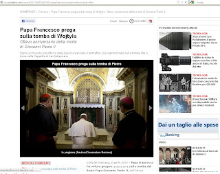 http://qn.quotidiano.net/cronaca/2013/04/02/867805-papa-francesco-prega-tomba-wojtyla.shtml
