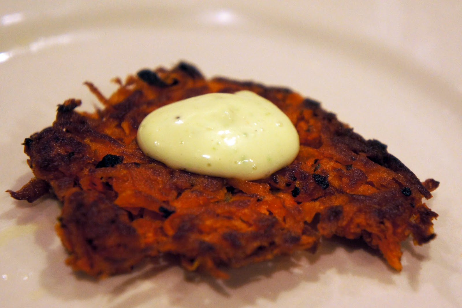 Mrs. Paleo Crispy Sweet Potato Hash browns with Jalapeno Garlic Aioli