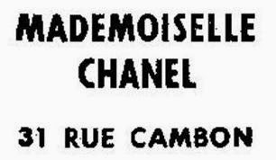 Chanel Perfume Bottles: Chanel No. 31 c1920 and Mademoiselle Chanel 31 rue  Cambon c1945
