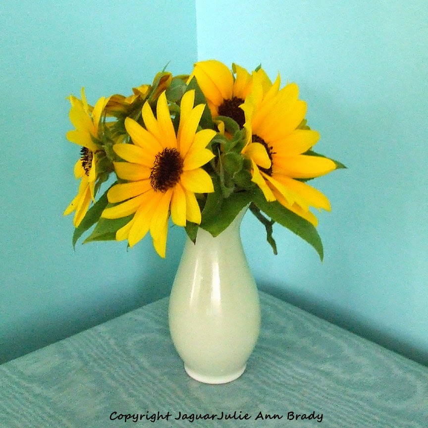 Sunflowers in a Ceramic Bud Vase Sunflowers in a Ceramic Bud Vase