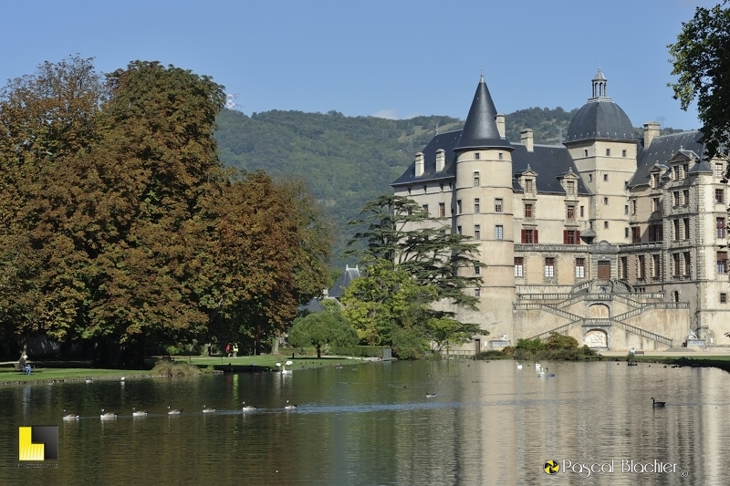 cortège de bernache dans le bassin du château de Vizille photo pascal blachier