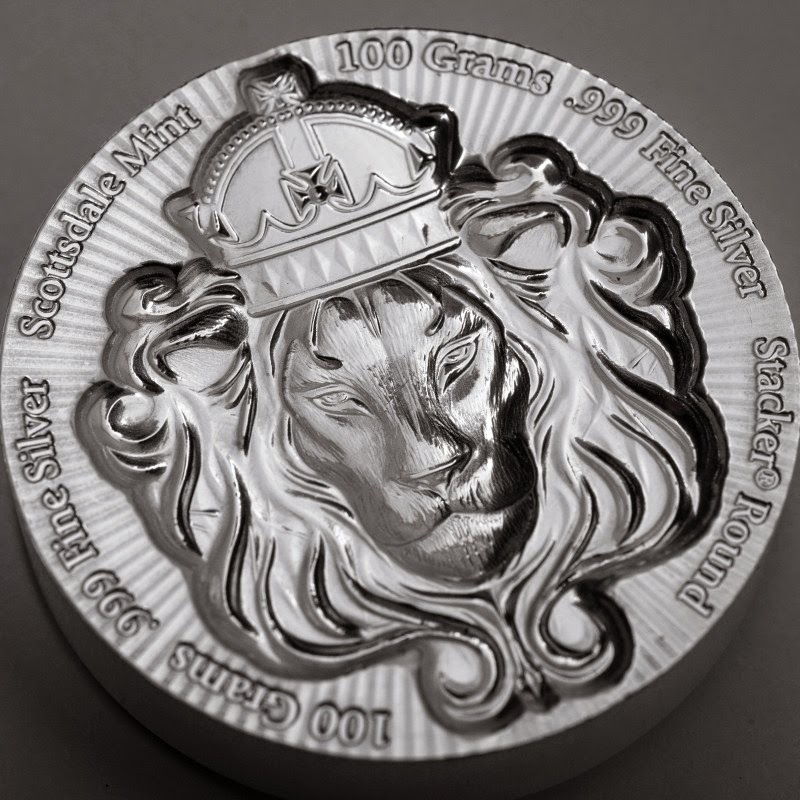 Pure Gold and Silver Scottsdale 999 Pure Silver Stackers Bullion Rounds