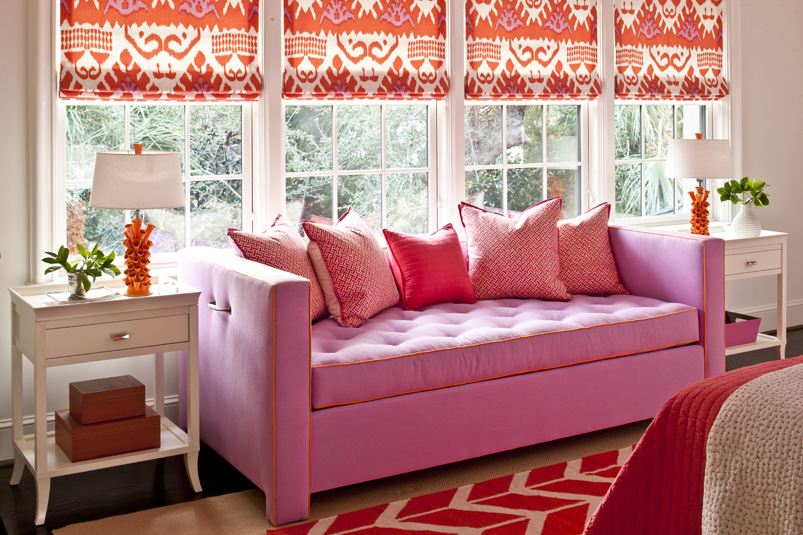 Pink and Orange for a Girl's Bedroom Driven by Decor
