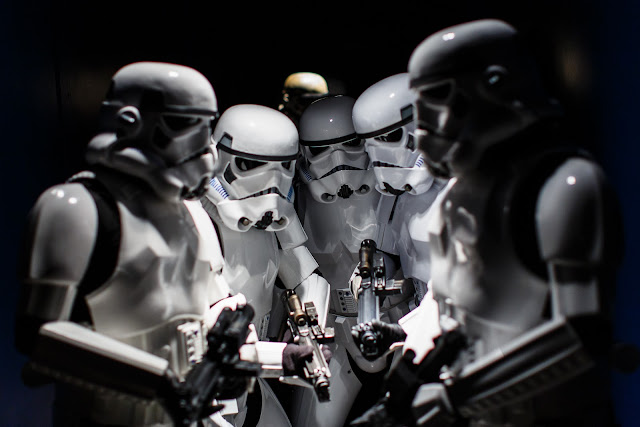 Group of stormtroopers with blasters