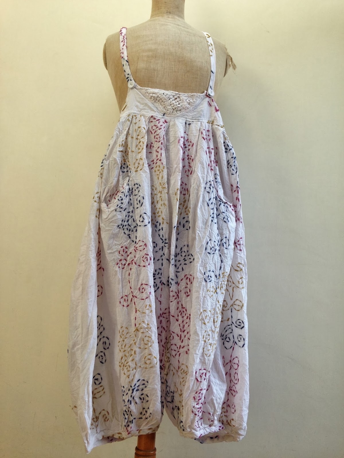 SESAMECLOTHING... EWA I WALLA SS14 / 11194 THE WHITE EMBROIDERY DUNGAREE