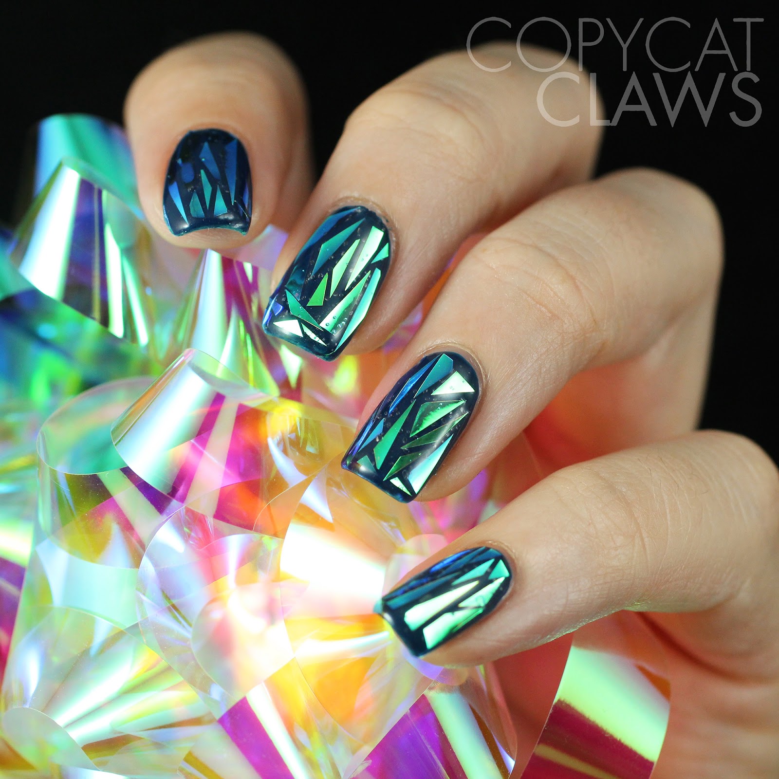 Copycat Claws My Attempt at Shattered Glass Nails