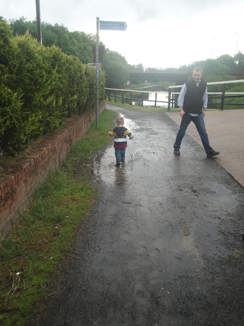 Puddles along the Forth & Clyde canal