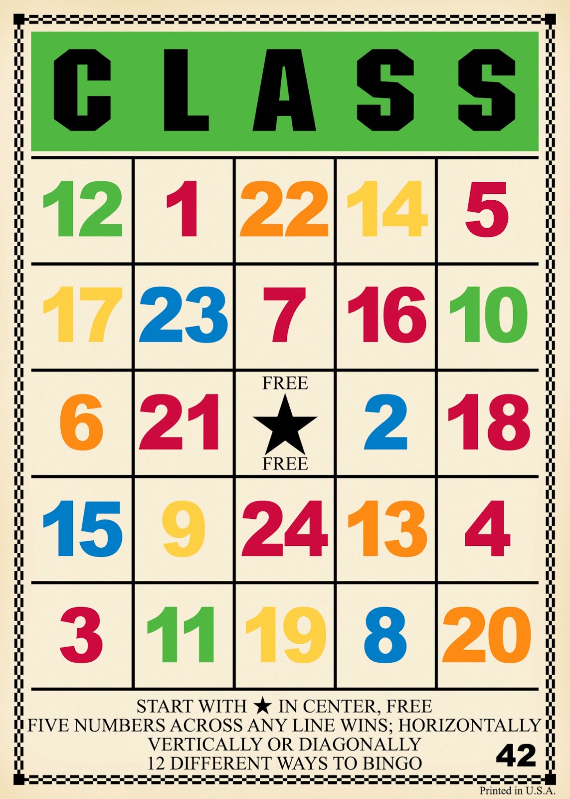 dog class bingo cards
