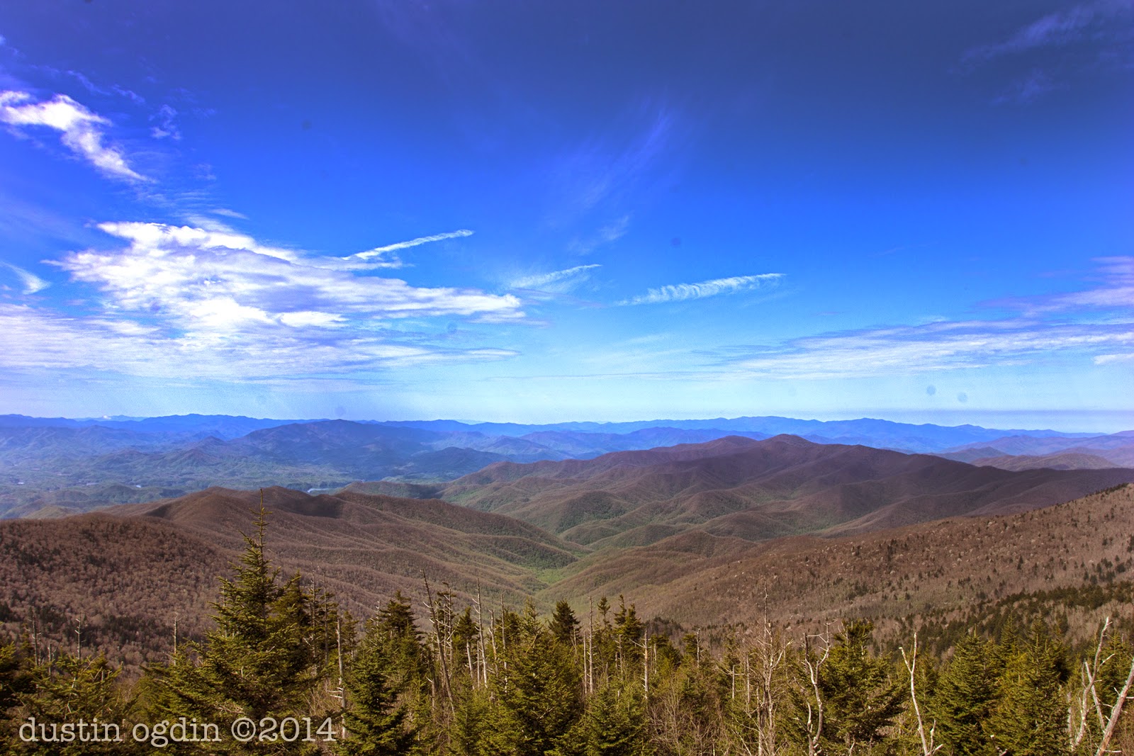 View from Clingman's Dome, mid morning GSMNP, view from Clingman's Dome, mid morning
