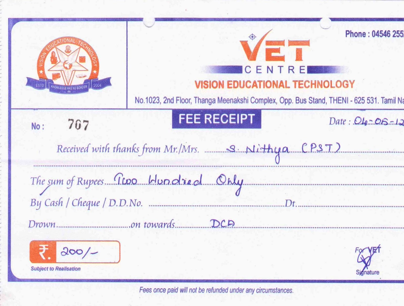 Mission Education Computer Courses for students May 2012