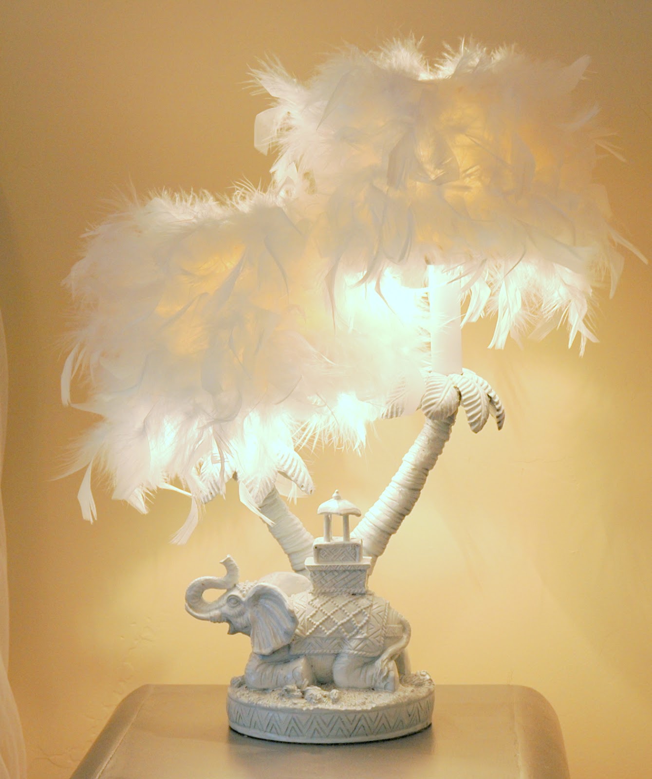 The Turquoise Piano Feather Lamp Shade