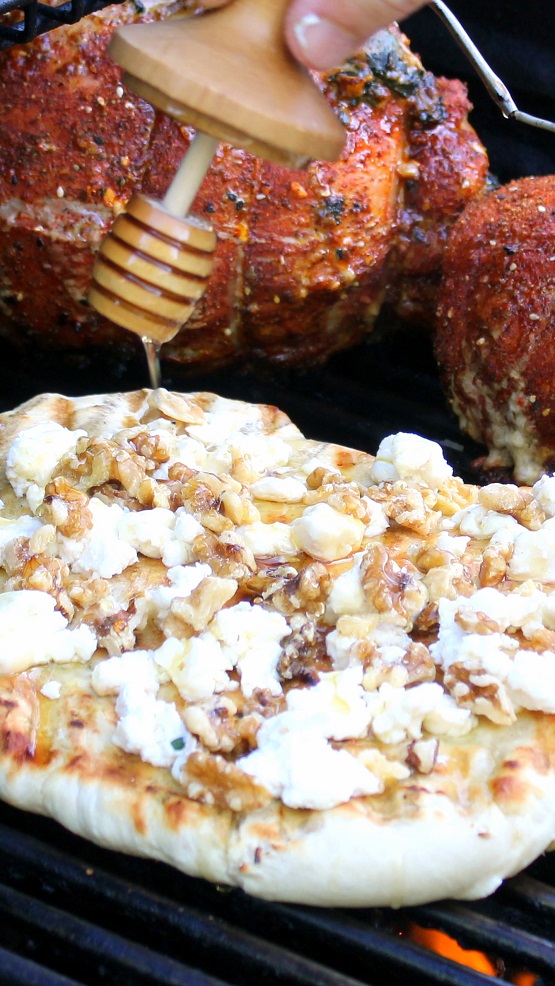 52 Ways to Cook Pizza Party Pizza... Walnut, Goat Cheese, and Honey