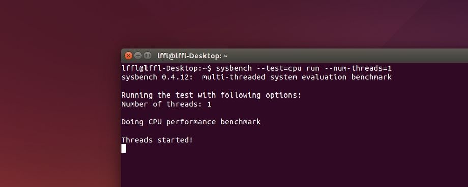 sysbench in Ubuntu