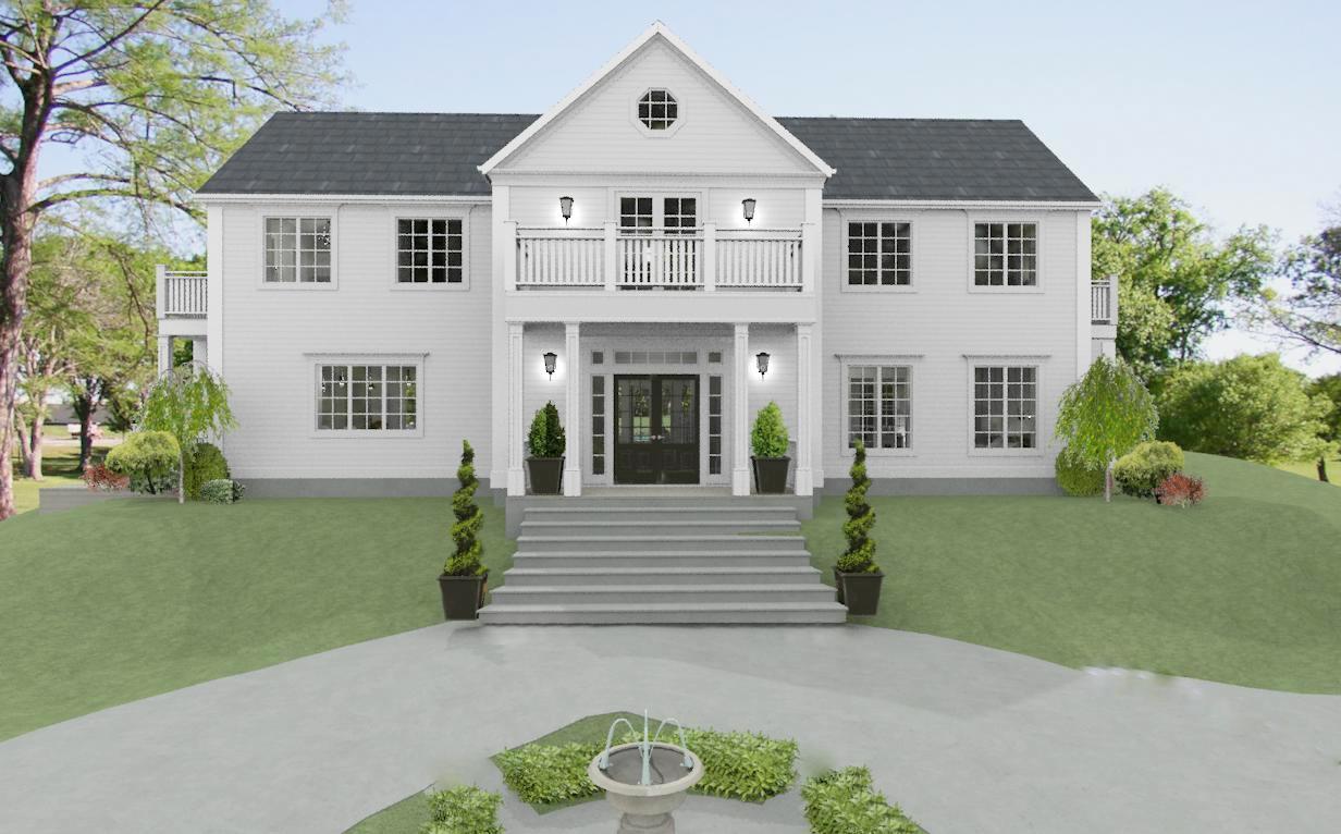 Den vita drömgården: ett nytt new england hus i djursholm