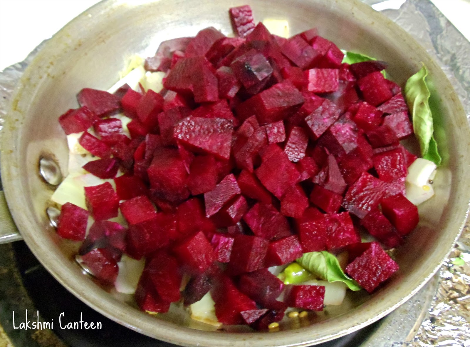 Lakshmi Canteen Beetroot Upkari (Beetroot Stir Fry)
