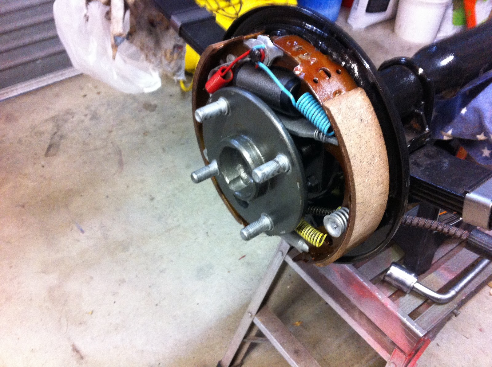 1965 Convertible Mustang Restoration Working on the rear diff, brakes