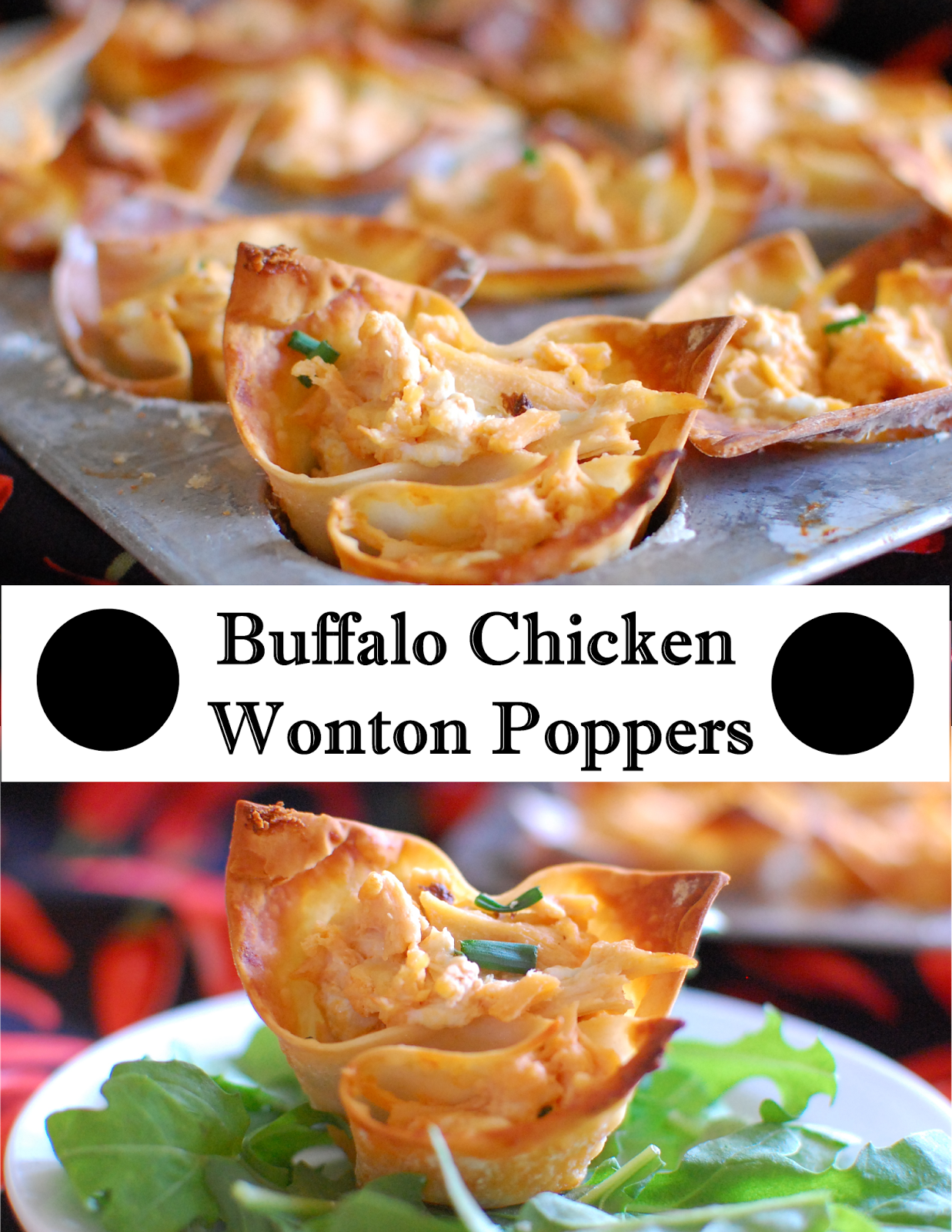 A Sprinkle of This and That: Buffalo Chicken Wonton Poppers