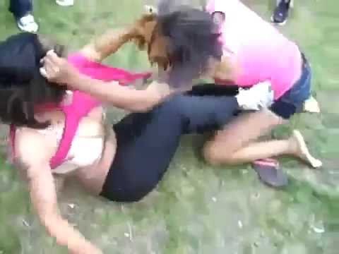 Lesbian clothes ripping cat fight