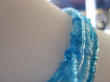 Electric Blue Beaded Necklace