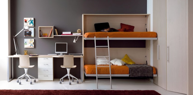 Дизайн дитячої кімнати з двохярусним розкладний ліжком