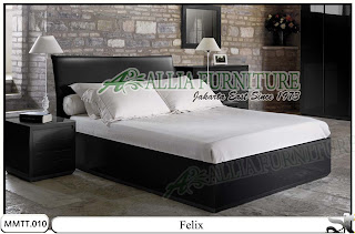 Tempat tidur Type Modern Minimalis Felix warna hitam Tempat tidur Type Modern Minimalis Felix
