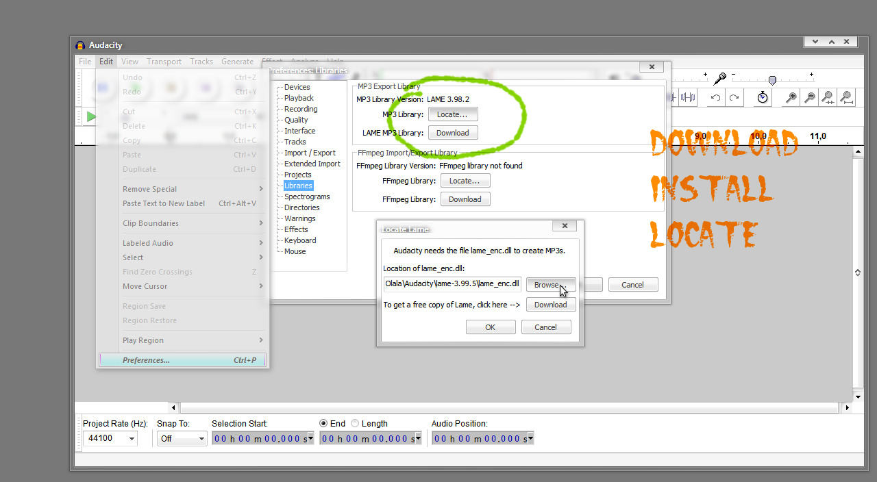 Audacity for windows xp