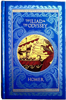 Blue cover of Homer Iliad Odyssey