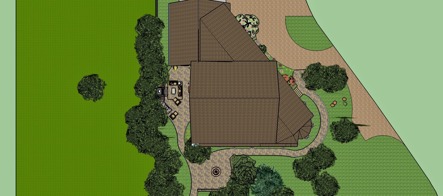 Landscape Design Guru: Sketchup For Landscape Design Landscape Design - Holland, MI Sketchup Camera Top View - Landscape Design Guru: Sketchup For Landscape Design